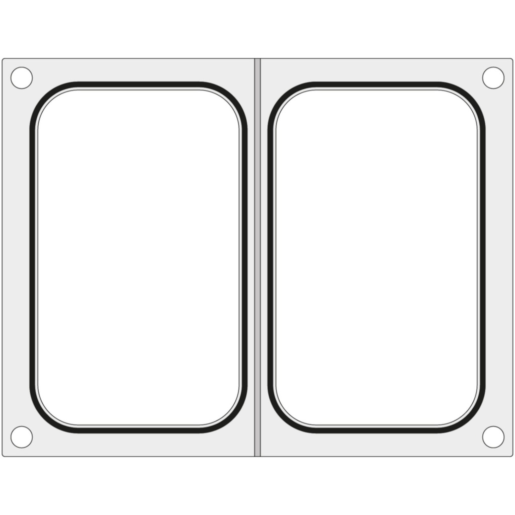 Mould matrix for Duni sealer DF10 for two trays containers 178x113 mm - Hendi 805794