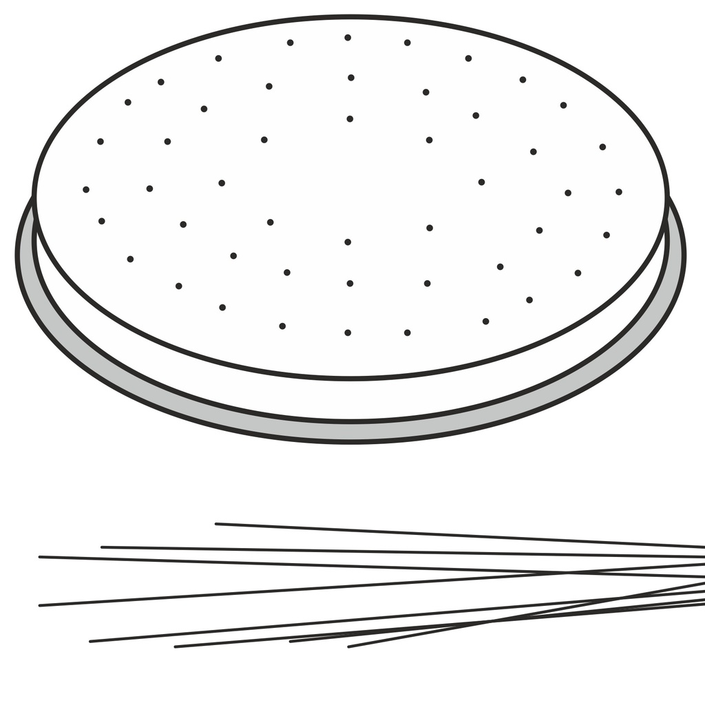 CAPELLI D'ANGELO pasta making tip angel hair 22 holes diameter 1 mm MPF2.5/4 - Hendi 229408