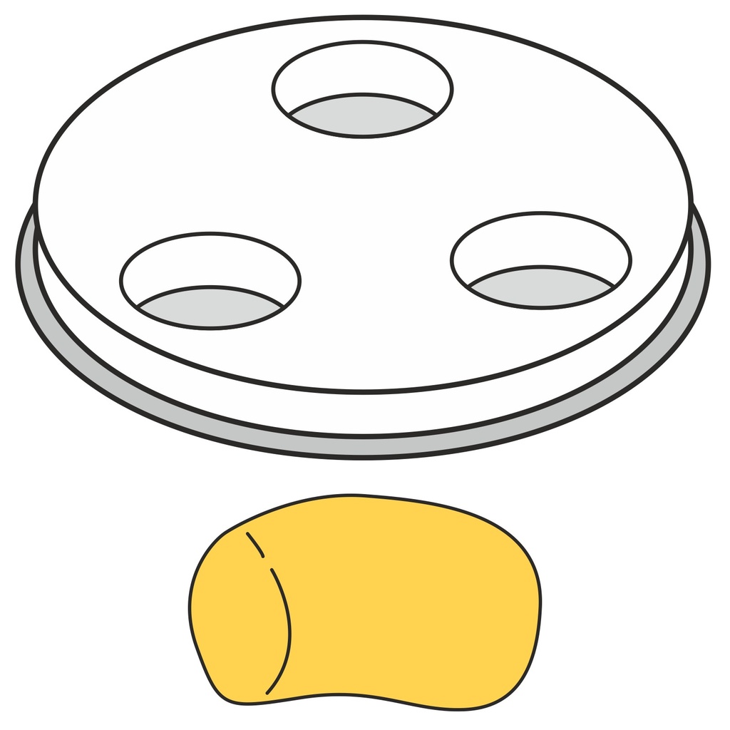 GNOCCHI noodle making tip thick full tubes 1 hole dia. 13 mm MPF2.5/4 - Hendi 229415