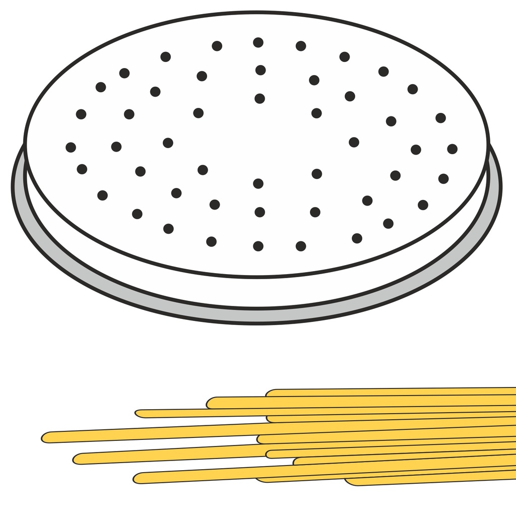 Sieve tip for making SPAGHETTI pasta 22 holes diameter 2 mm MPF2.5/4 - Hendi 229484