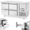 Refrigerated table with 4 drawers and side unit stainless steel Profi Line 280 l - Hendi 233764