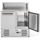 Refrigerated 2-door table with extension and granite top for 5x GN1/6 247 l - Hendi 236208