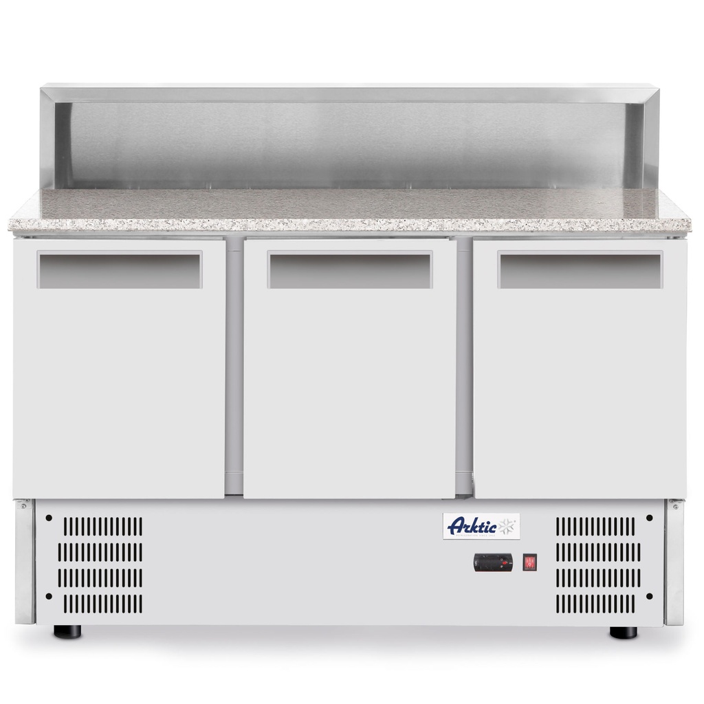 3-door refrigerated table with extension and granite top for 8x GN1/6 368 l - Hendi 236215