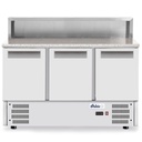 3-door refrigerated table with extension and granite top for 8x GN1/6 368 l - Hendi 236215