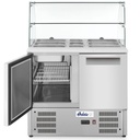 Refrigerated 2-door salad table with glass extension for 2x GN1/1 3x GN 1/6 247 l - Hendi 236185