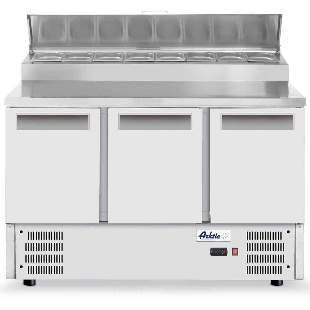 3-door refrigerated salad table with extension for 8x GN1/6 368 l - Hendi 236239