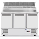 3-door refrigerated salad table with extension for 8x GN1/6 368 l - Hendi 236239