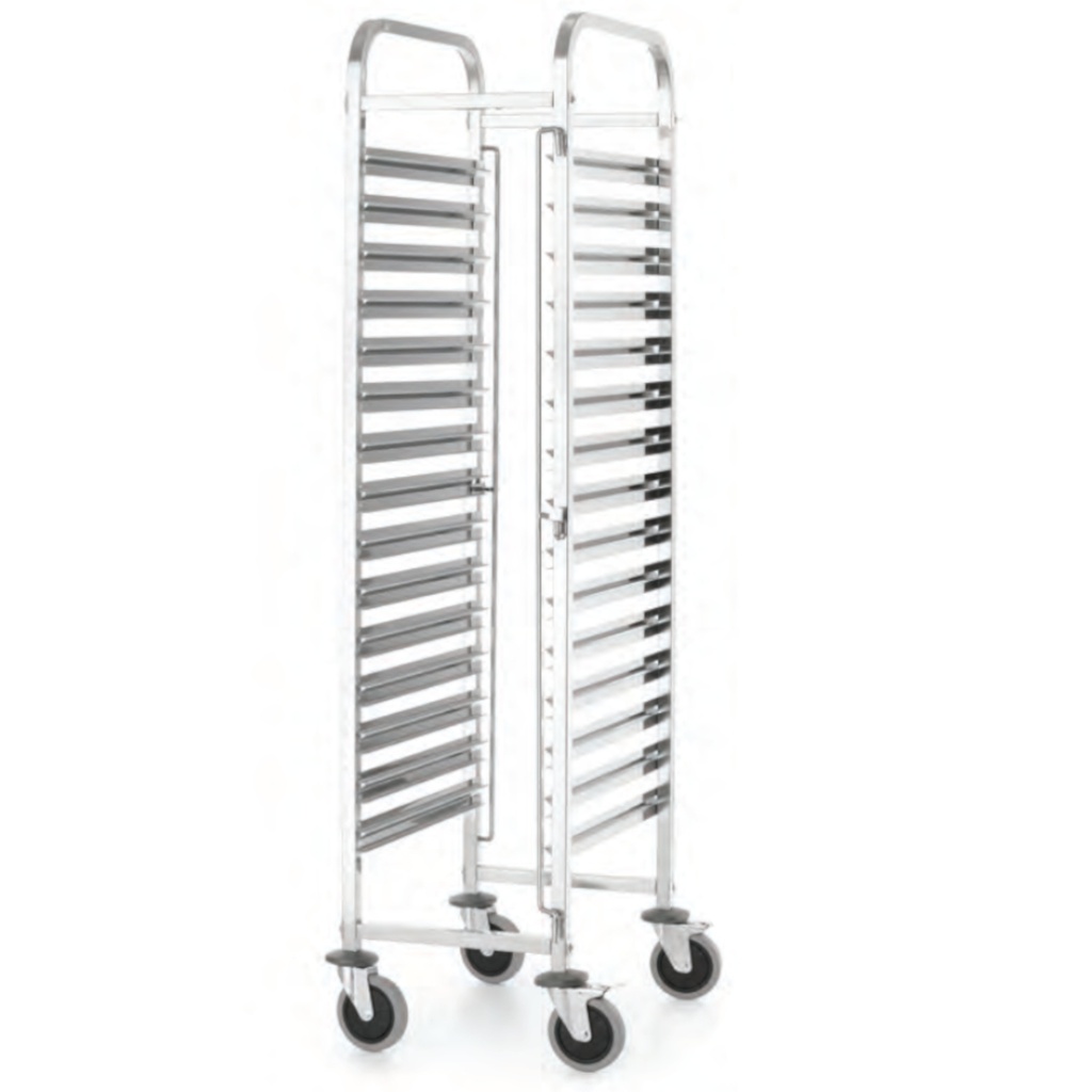 Transport cart for transporting 15x GN1/1 Kitchen Line catering containers - Hendi 813270
