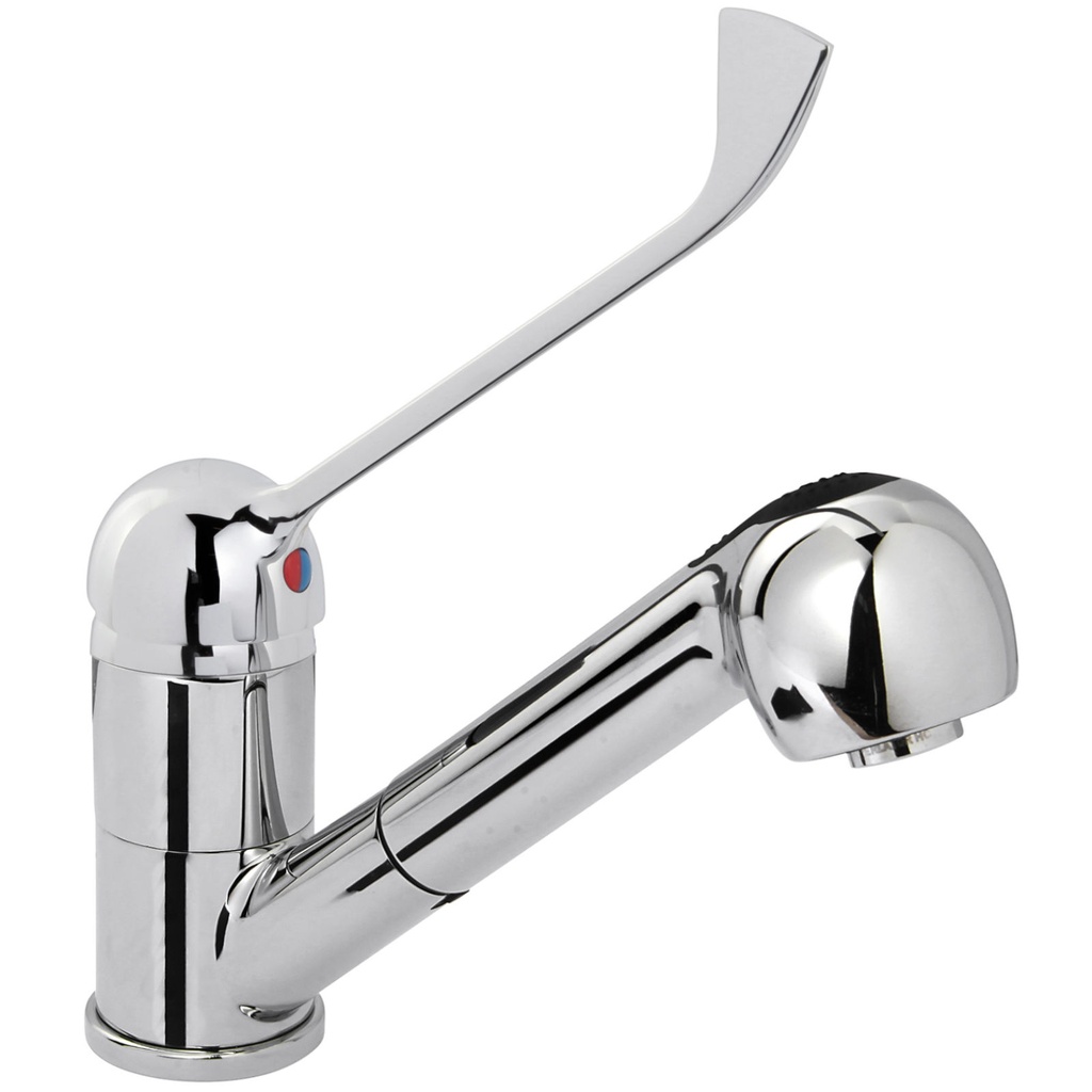 Kitchen faucet with pull-out shower stainless steel shower height 230 mm - Hendi 810255