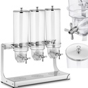 Candy rice cereal dispenser transparent triple 10.5 l