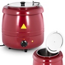 Stainless steel cool-touch electric soup thermos 400 W 10 l 35-80C red