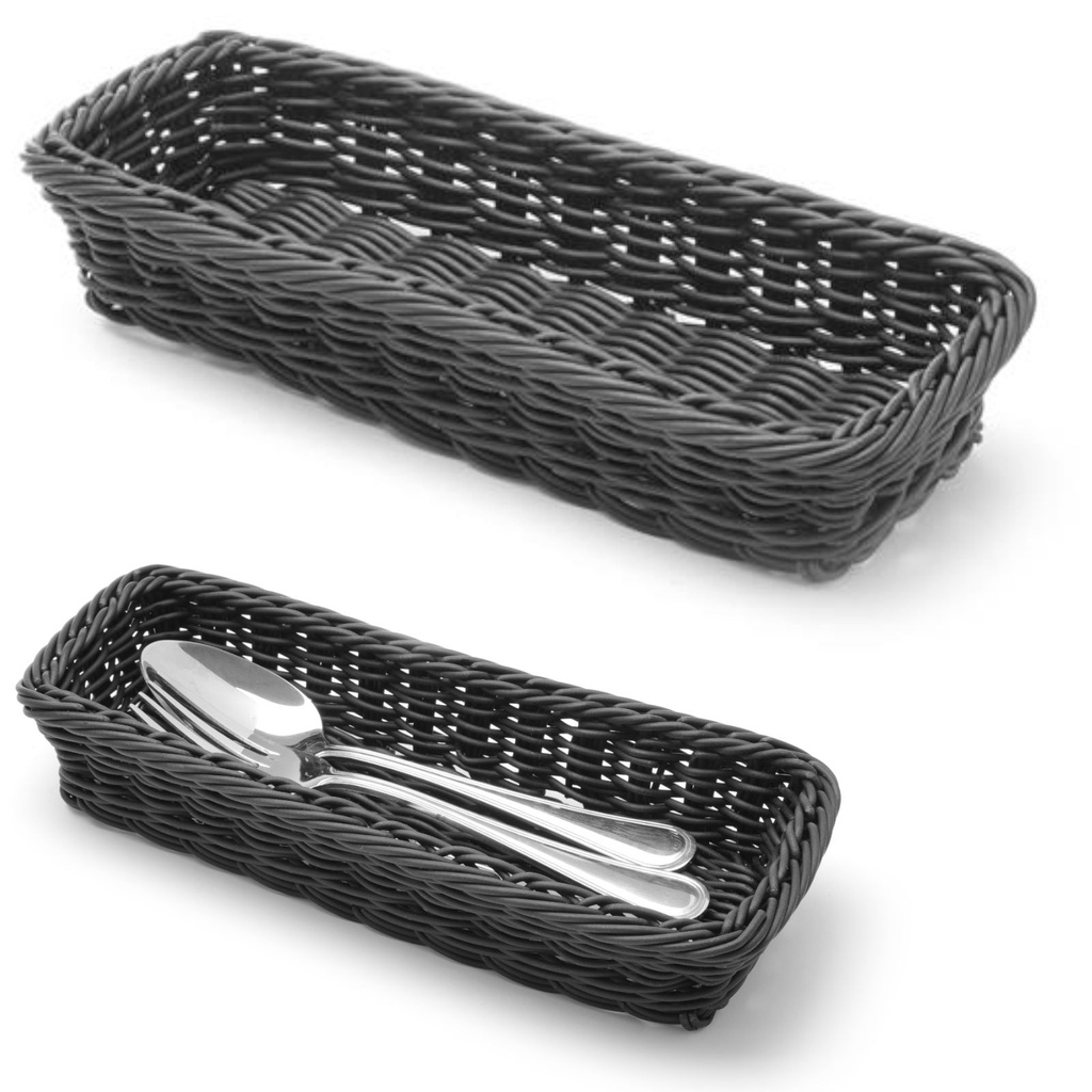 Galda piederumu grozs dakšiņas naži karotes melns 270x100x45 mm - Hendi 426098