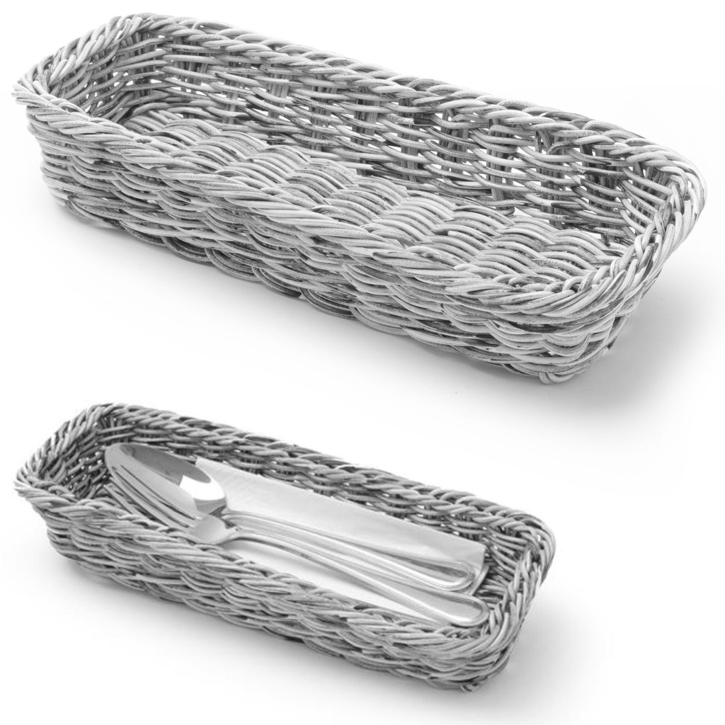 Galda piederumu grozs dakšiņas naži karotes pelēks melanžēts 270x100x45 mm - Hendi 426081