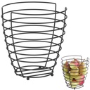 Wire basket fruit bowl black with matte coating 230 mm dia - Hendi 427187
