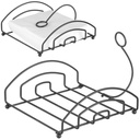 Nerūsējošā tērauda salvešu turētājs melns 205x210 mm - Hendi 427163