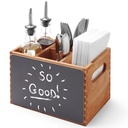 Menu box container cutlery condiments with wooden writing boards - Hendi 664148