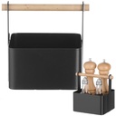 Galda garšvielu organizators ar koka rokturi 17x13x16 cm - Hendi 427057