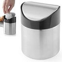 Table trash can with tilting lid in stainless steel 95 mm diameter - Hendi 440711