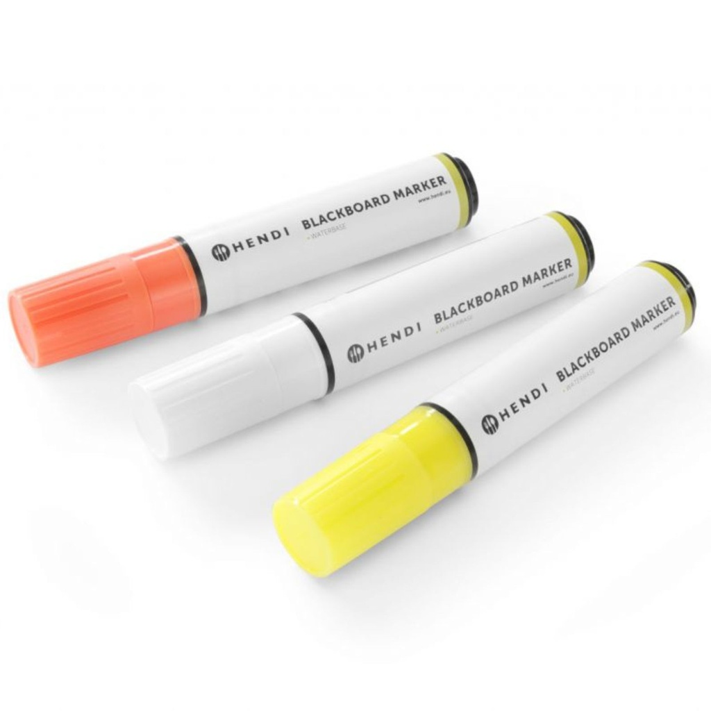 Chalk markers colorful markers for blackboard wide tip 3 pcs. - Hendi 664339
