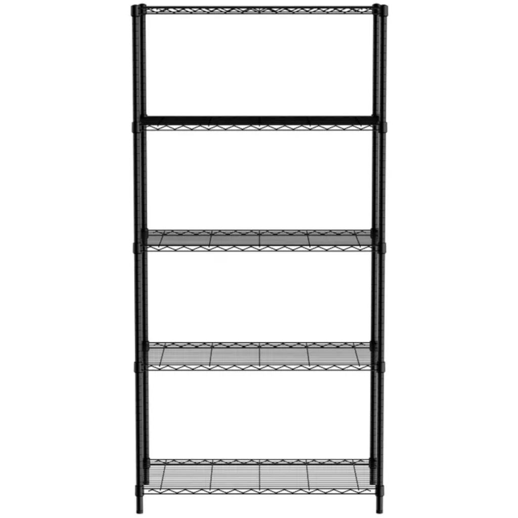 Vītā plauktu turētājs 5 plaukti melni 91x45x183 cm - Hendi 812990