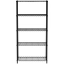 Vītā plauktu turētājs 5 plaukti melni 91x45x183 cm - Hendi 812990