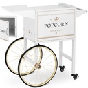 Popcorn machine base cart with retro cabinet 51 x 37 cm - white and gold