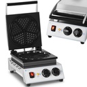 Heart waffle maker for Belgian waffles 23 cm dia TEFLON 1500 W.