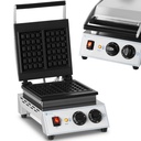 Rectangular waffle iron for 2 waffles 170 x 210 mm TEFLON 1500 W.