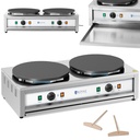Electric double pancake machine with cast iron plates 2 x 40cm 2 x 3000W