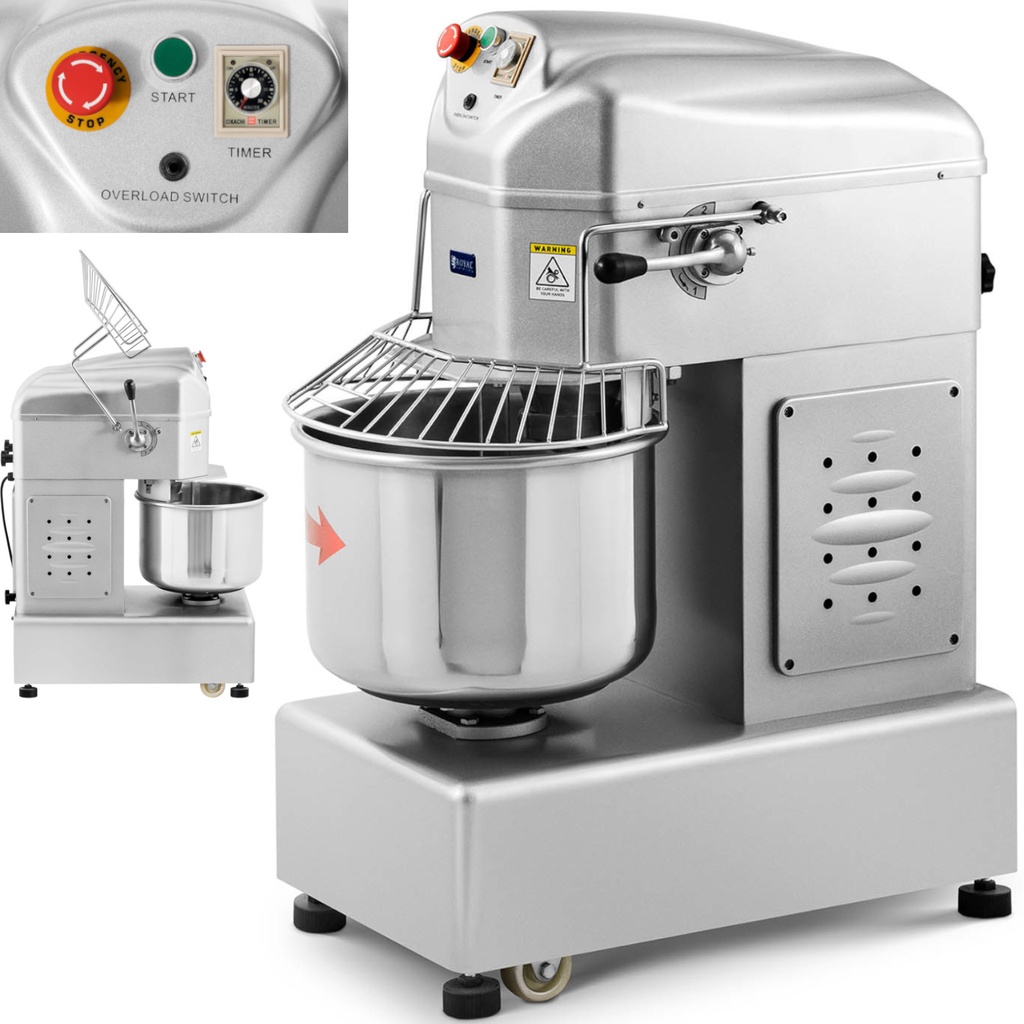 Spiral dough mixer with fixed bowl 30 l 2100 W