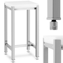 Cutting butcher block made of polyethylene on a steel base 40 x 40 x 80 cm