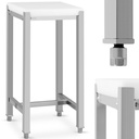 Cutting butcher block made of polyethylene on a steel base 40 x 40 x 88 cm
