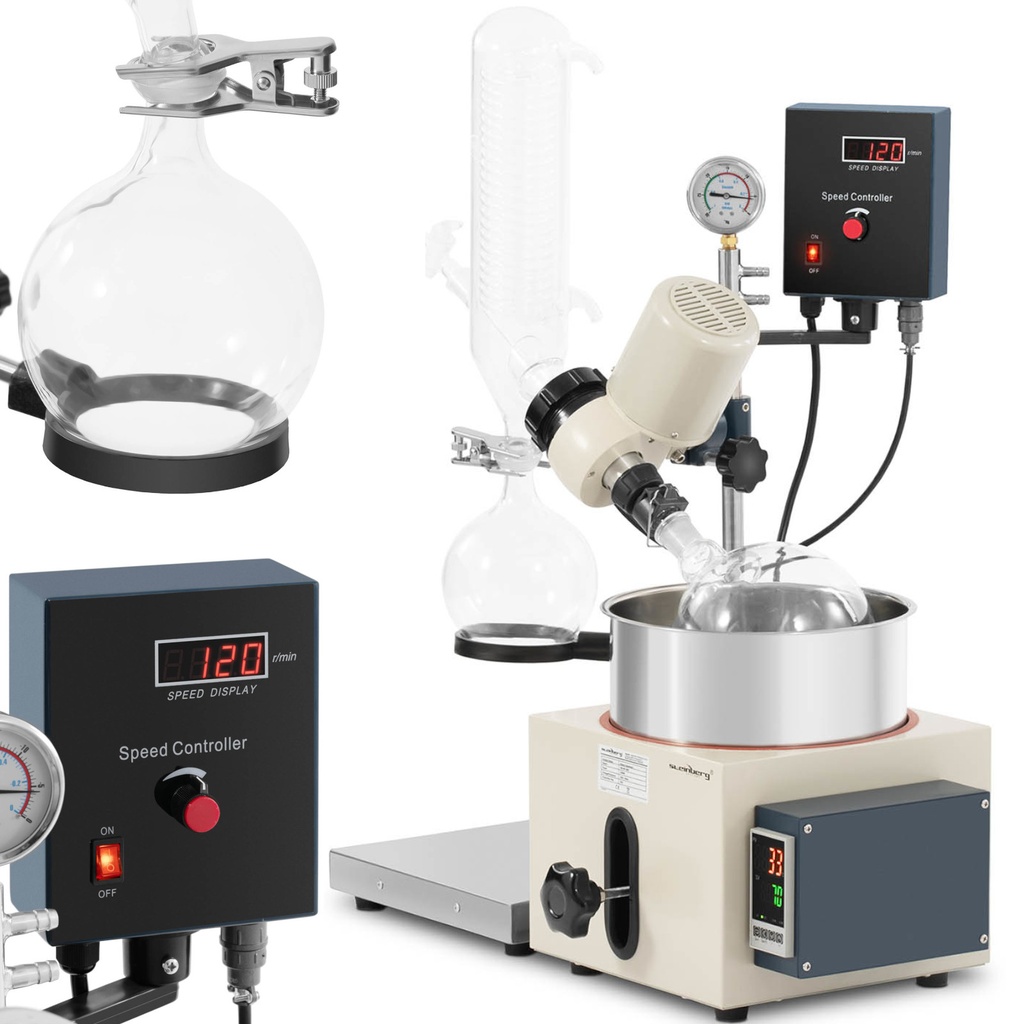 Rotacinis vakuuminis garintuvas laboratorijai 1 l 120 aps/min 40 W