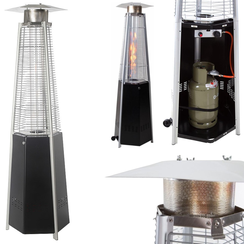 LPG gas patio patio heater lamp 12.5 kW HEXAGON