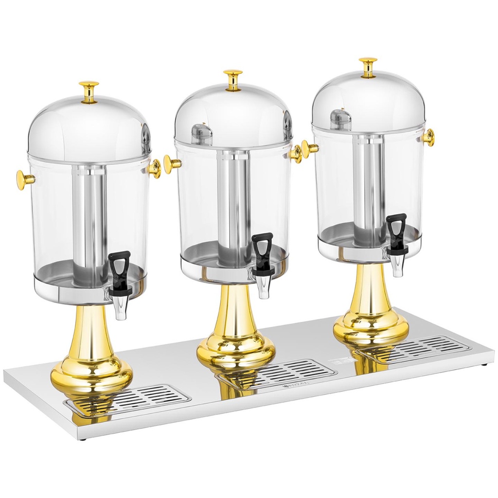 Refrigerated buffet juice dispenser beverage triple dispenser 3 x 8 l
