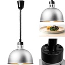 Infrasarkanā pārtikas sildīšanas lampa IR kulons sudraba krāsā, diametrs 28,5 cm 250 W