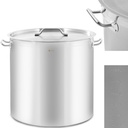 Steel pot with measuring lid for induction gas electric stove 98 l