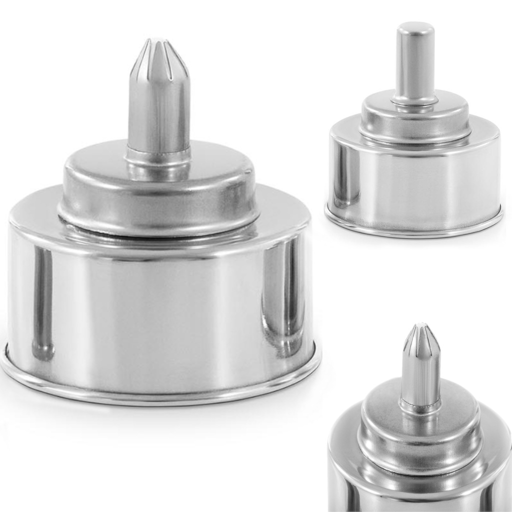 Laboratory spirit burner with wick stainless steel lid 0.2L - KIT of 2pcs.