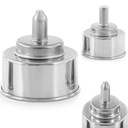 Laboratory spirit burner with wick stainless steel lid 0.2L - KIT of 2pcs.
