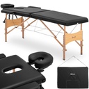 Massage table wooden portable folding massage bed Toulouse Black up to 227 kg black