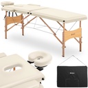 Massage table wooden portable folding massage bed Toulouse Beige up to 227 kg beige