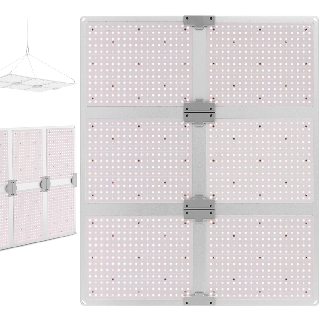 Viso spektro augalų augimo lempa 72 x 60 cm 1404 LED 600 W sidabrinė