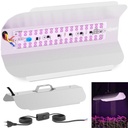 Viso spektro augalų augimo lempa 25 x 12 cm 68 LED 50 W sidabrinė