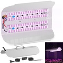 Viso spektro augalų augimo lempa 25 x 17 cm 136 LED 100 W sidabrinė