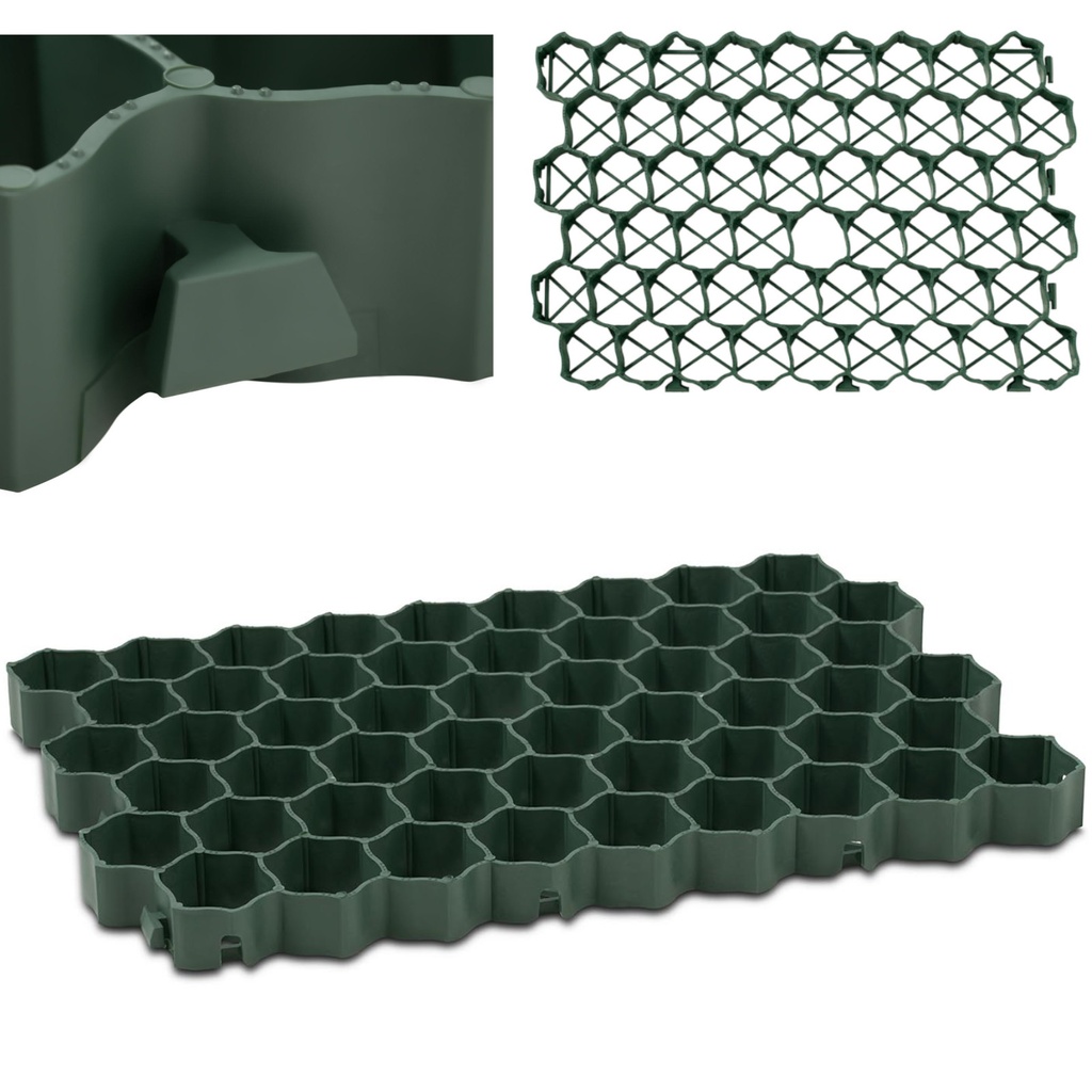 Parking lawn grid modular 60 x 40 x 4 cm 4 pcs. green