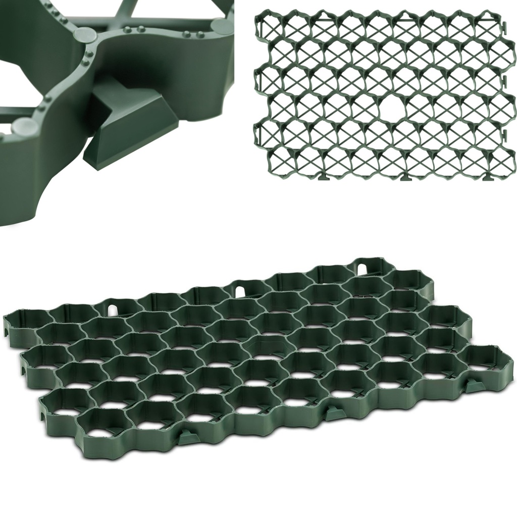 Parking lawn grid modular 60 x 40 x 3 cm 5 pcs. green