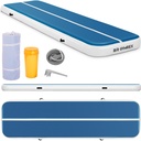 Gymnastic path acrobatic inflatable mat 400 x 100 x 20 cm blue and white