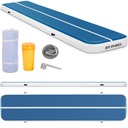 Gymnastic path acrobatic inflatable mat 500 x 100 x 20 cm blue and white