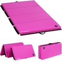 Gymnastic mat rehabilitation folding mattress 200 x 100 x 5 cm pink