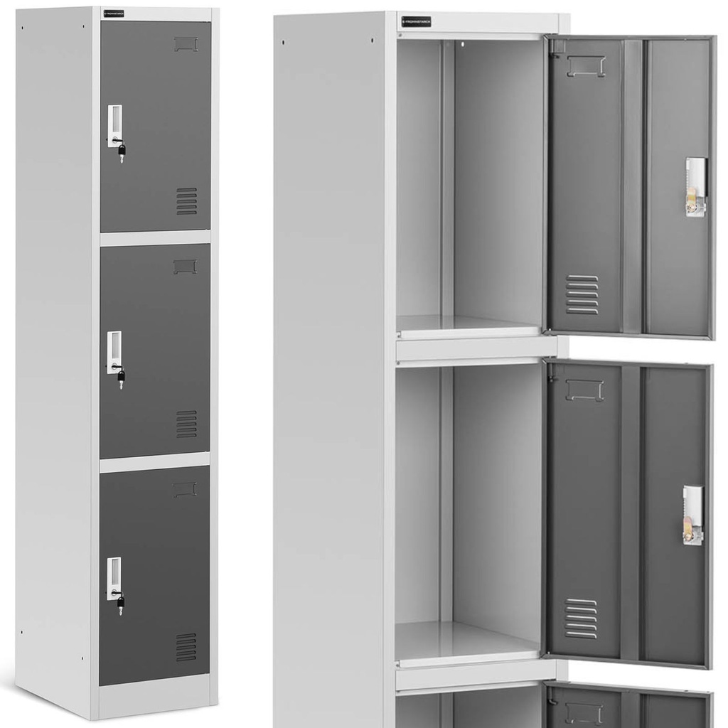 Social locker metal locker with key locks 3-door locker